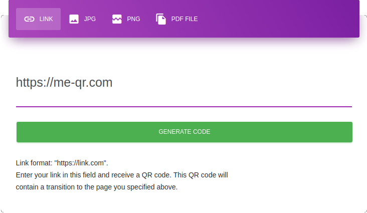 QR code by url. How to add valid url to qr code generator