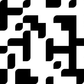 Третий шаблонный куб qr-код