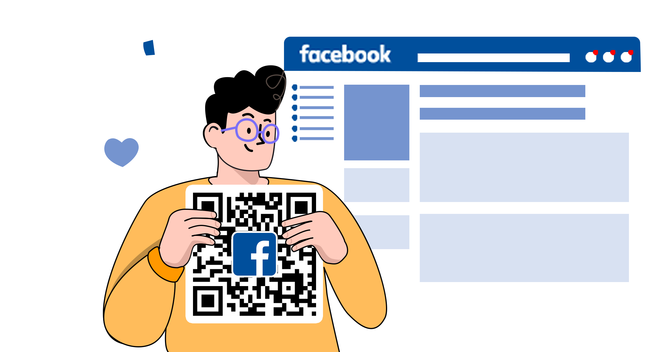 QR код для сторінки на фейсбук
