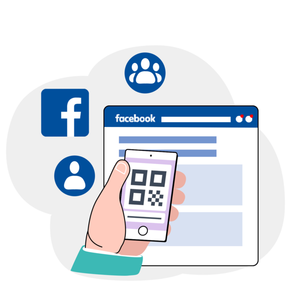 Generador de códigos QR de Facebook - gratis