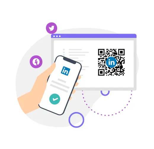 Linkedin QR код с логотипом