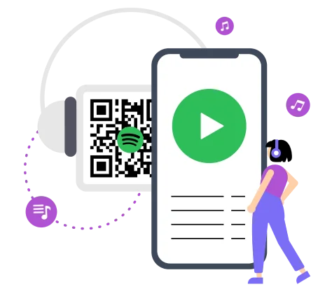 Código QR Spotify para lista de reprodução - online