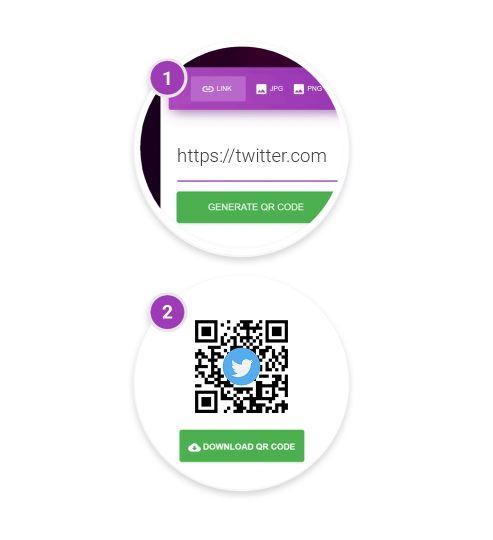 How to create QR code for Twitter?